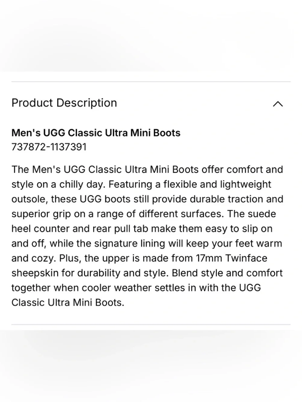 UGG Men's Classic ultra mini Slip-On boots in Hickory brown size 13 NEW